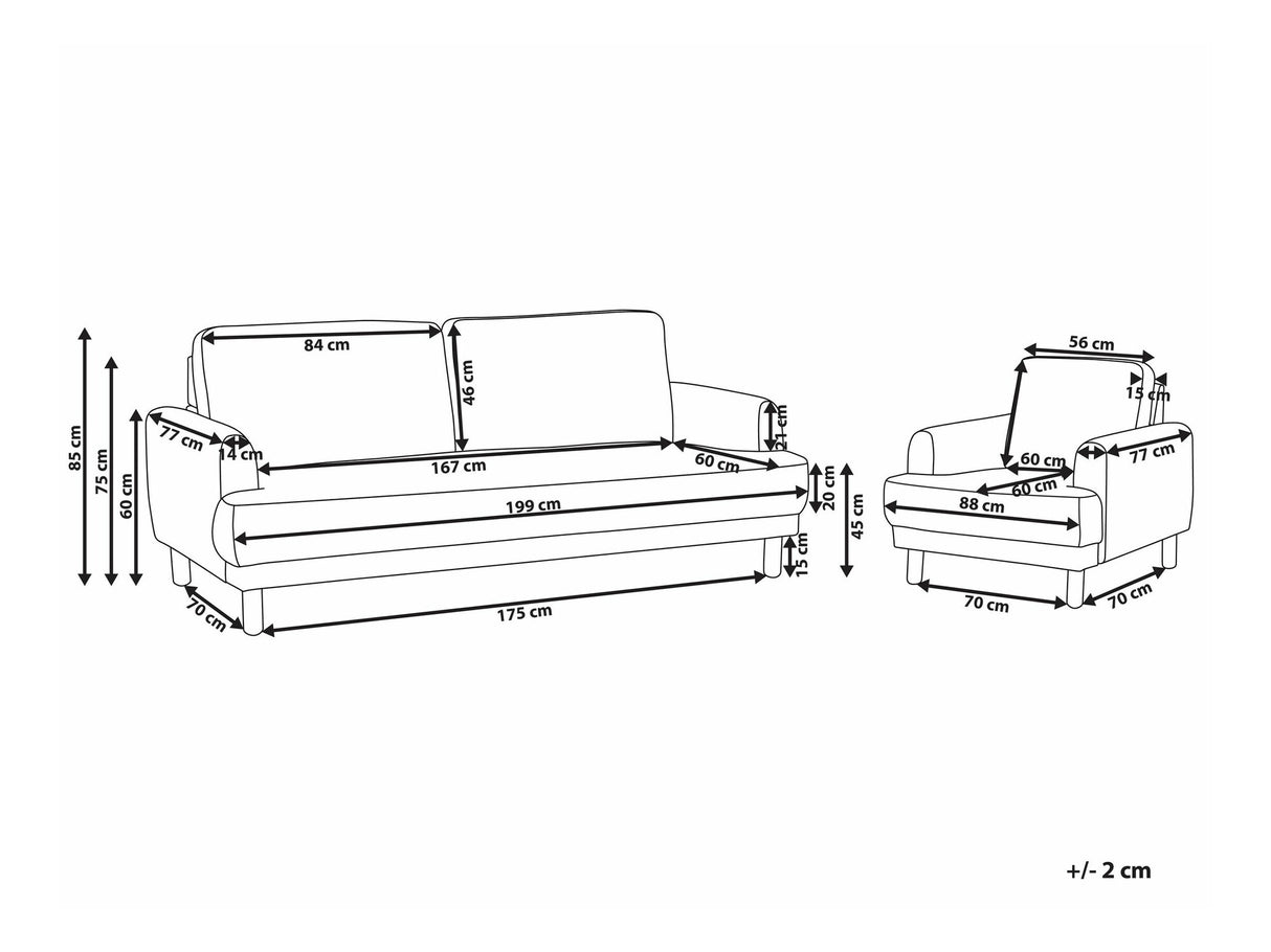 Minkštų baldų komplektas 587946