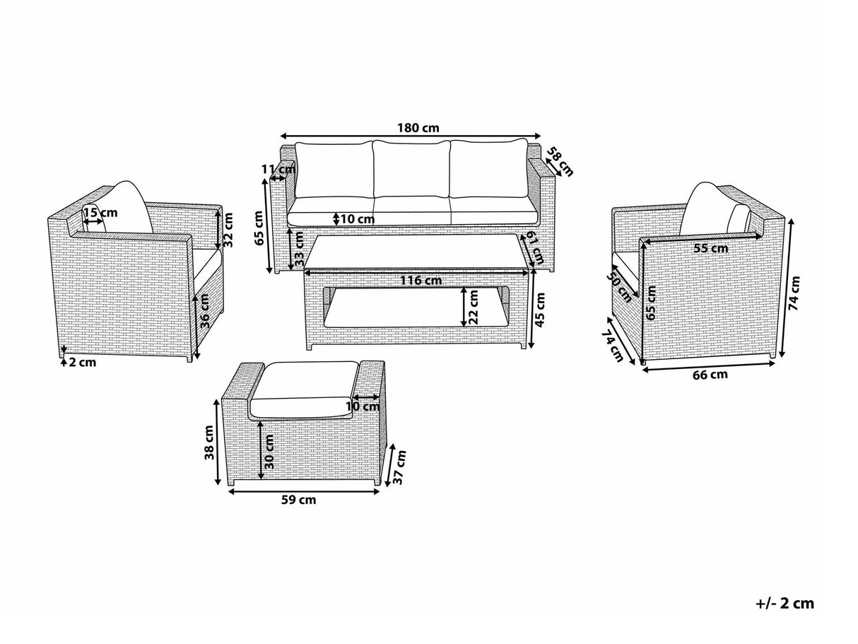 Lauko baldų komplektas 588274