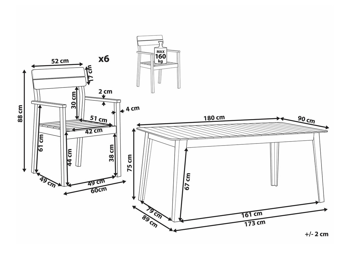 Stalo ir kėdžių komplektas 588293