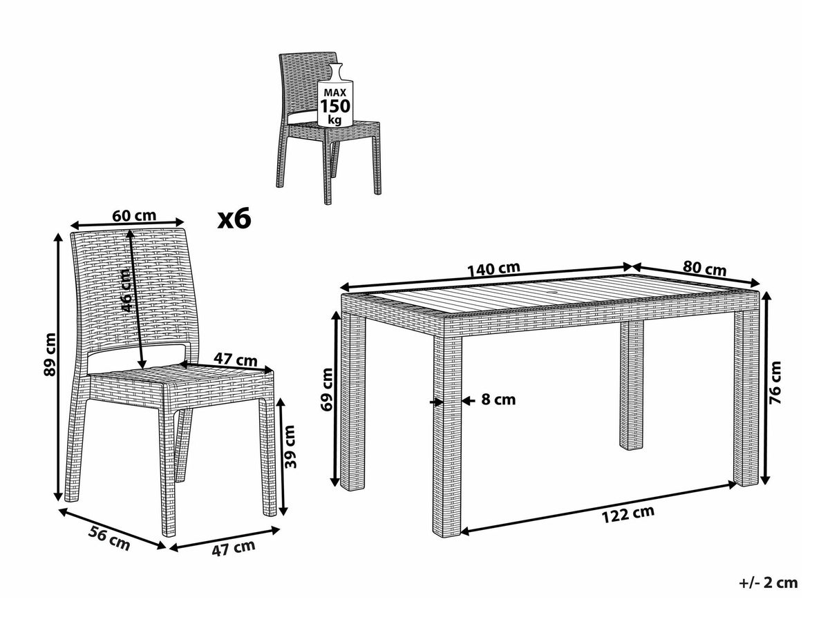 Stalo ir kėdžių komplektas 588748