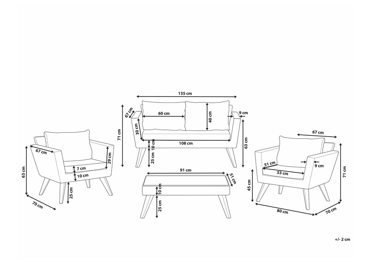 Lauko baldų komplektas 589058