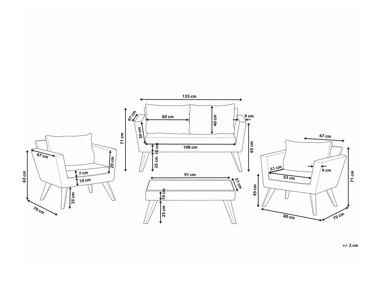 Lauko baldų komplektas 589058