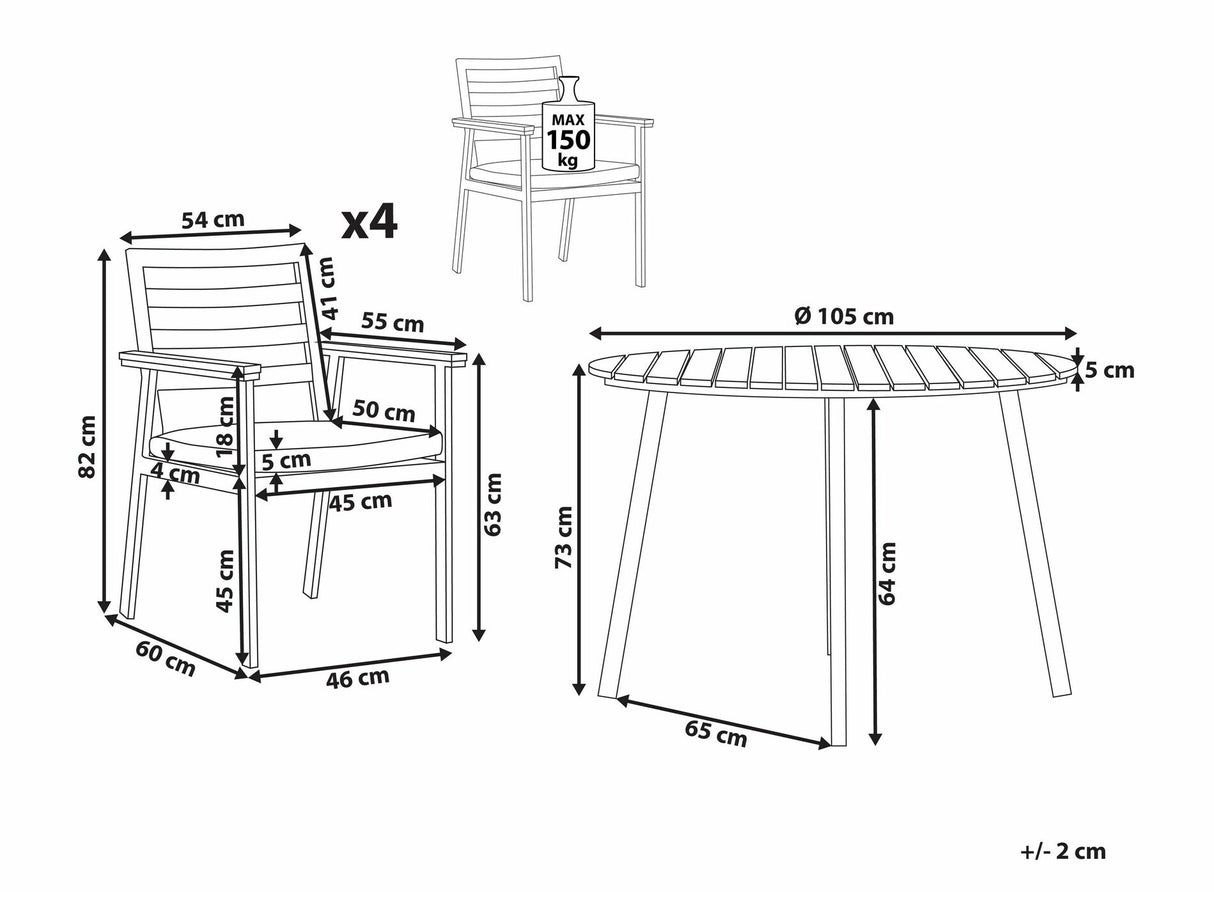 Stalo ir kėdžių komplektas 589074