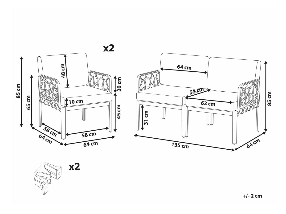Lauko baldų komplektas 589556