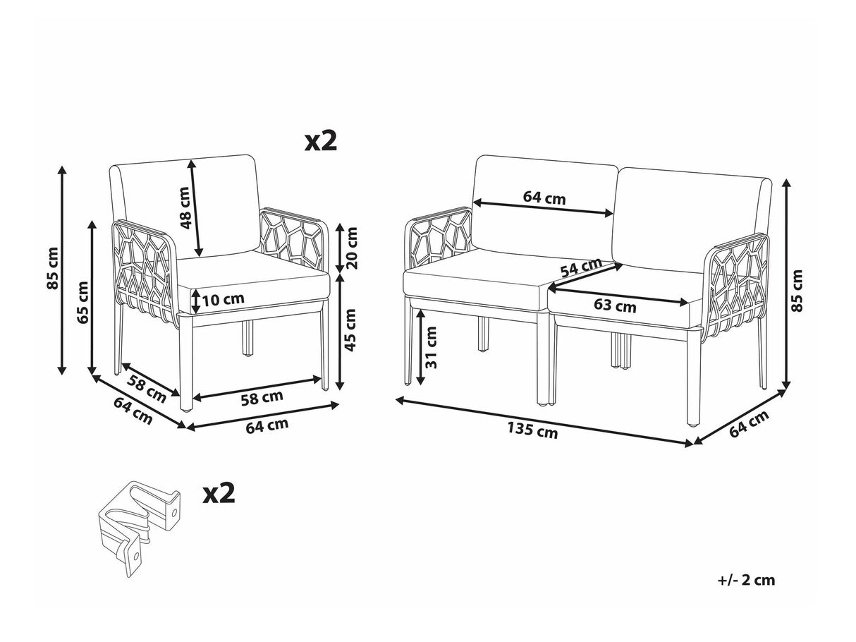 Lauko baldų komplektas 589556