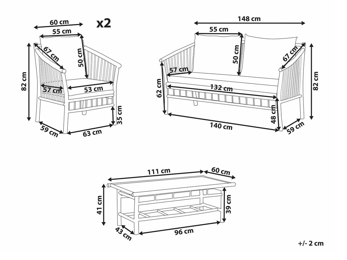 Lauko baldų komplektas 590815