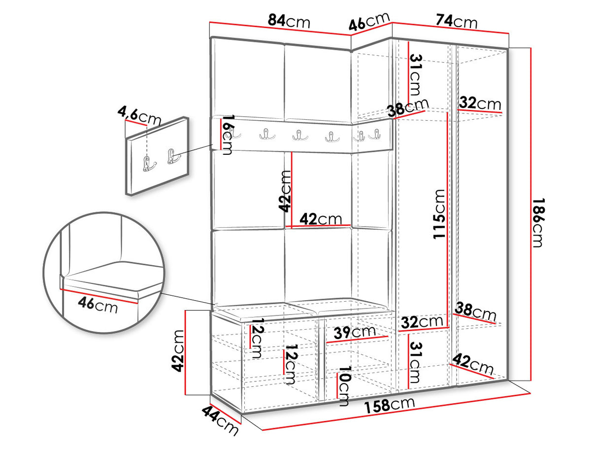 Prieškambario komplektas 421193 4047354