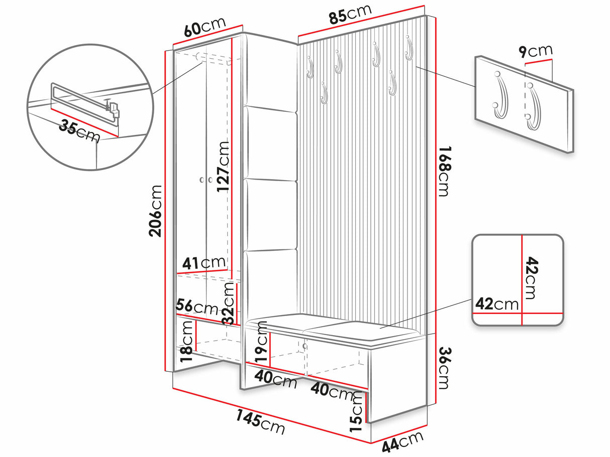 Prieškambario komplektas 469747 4056415