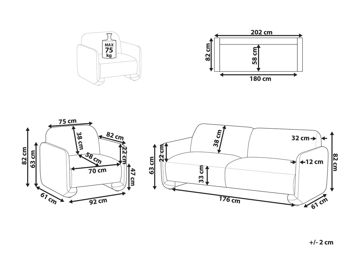 Minkštų baldų komplektas 594438