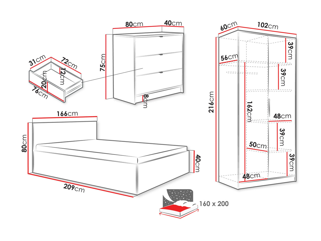 Miegamojo komplektas 594819
