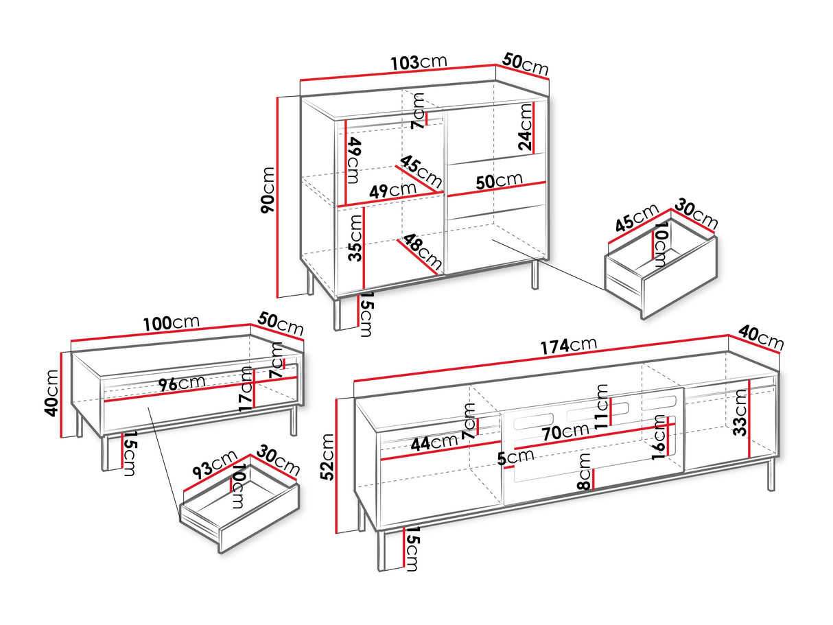 Svetainės komplektas 595428