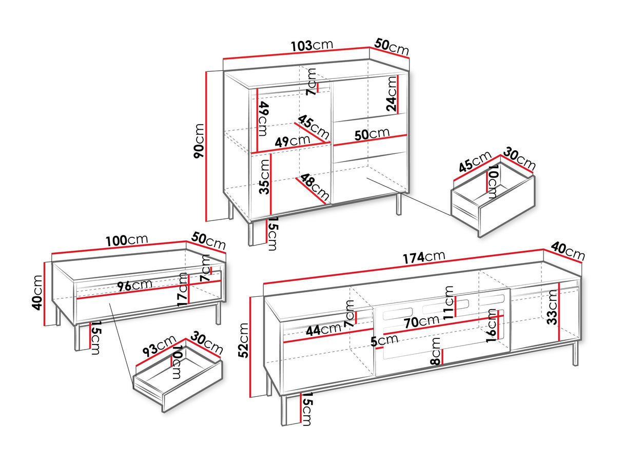 Svetainės komplektas 595428