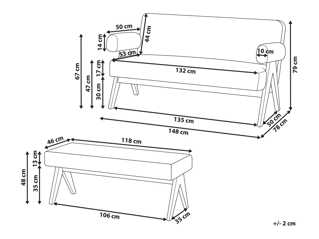 Minkštų baldų komplektas 595508