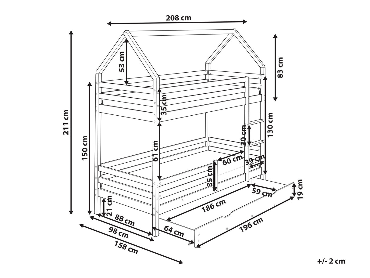 Dviaukštė lova 596607