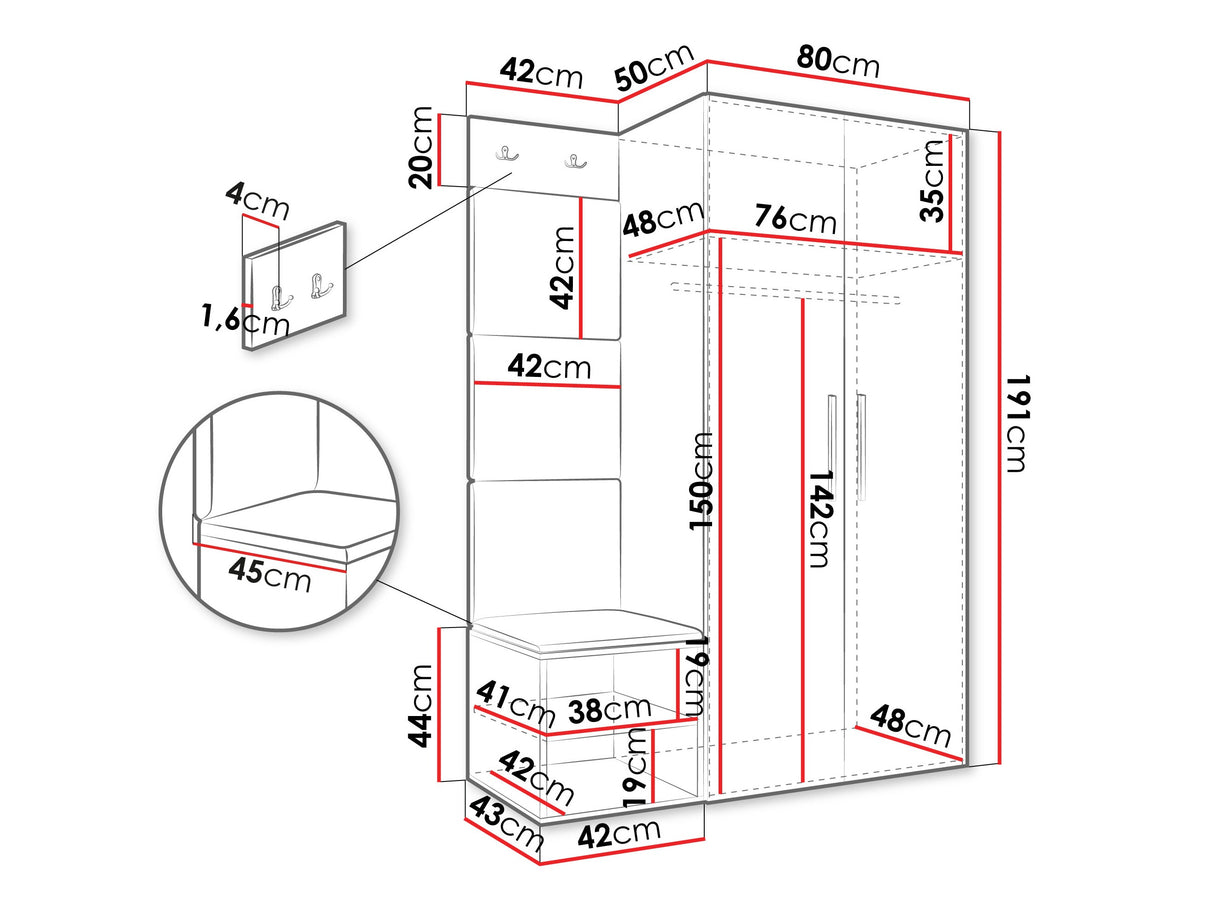 Prieškambario komplektas 597245