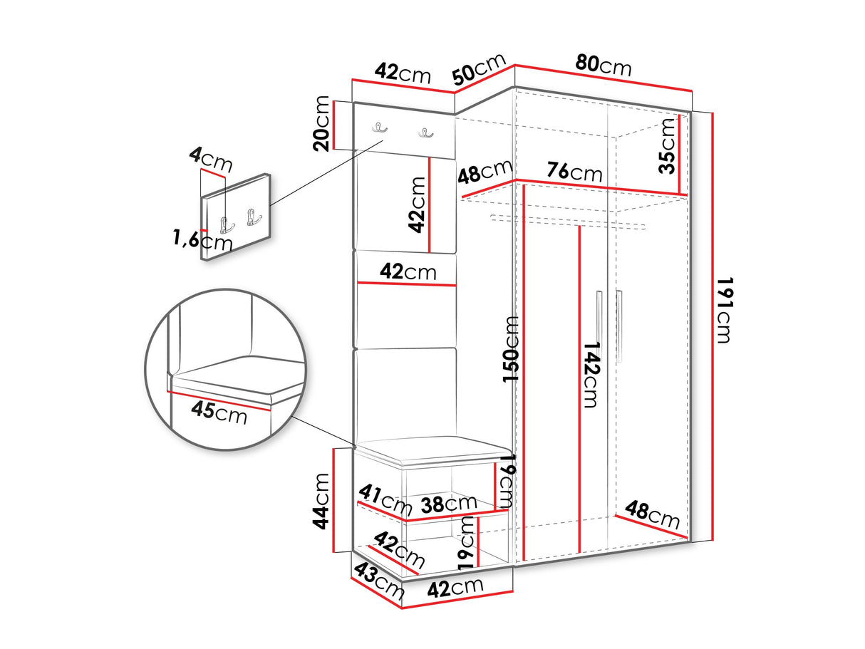 Prieškambario komplektas 597245