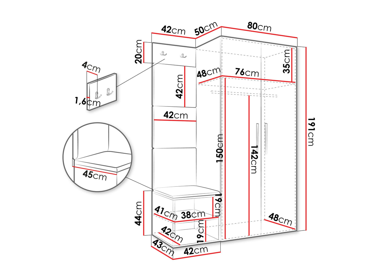 Prieškambario komplektas 597245