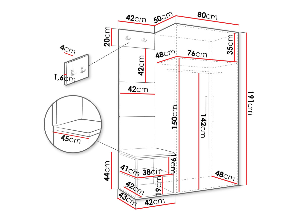 Prieškambario komplektas 597245