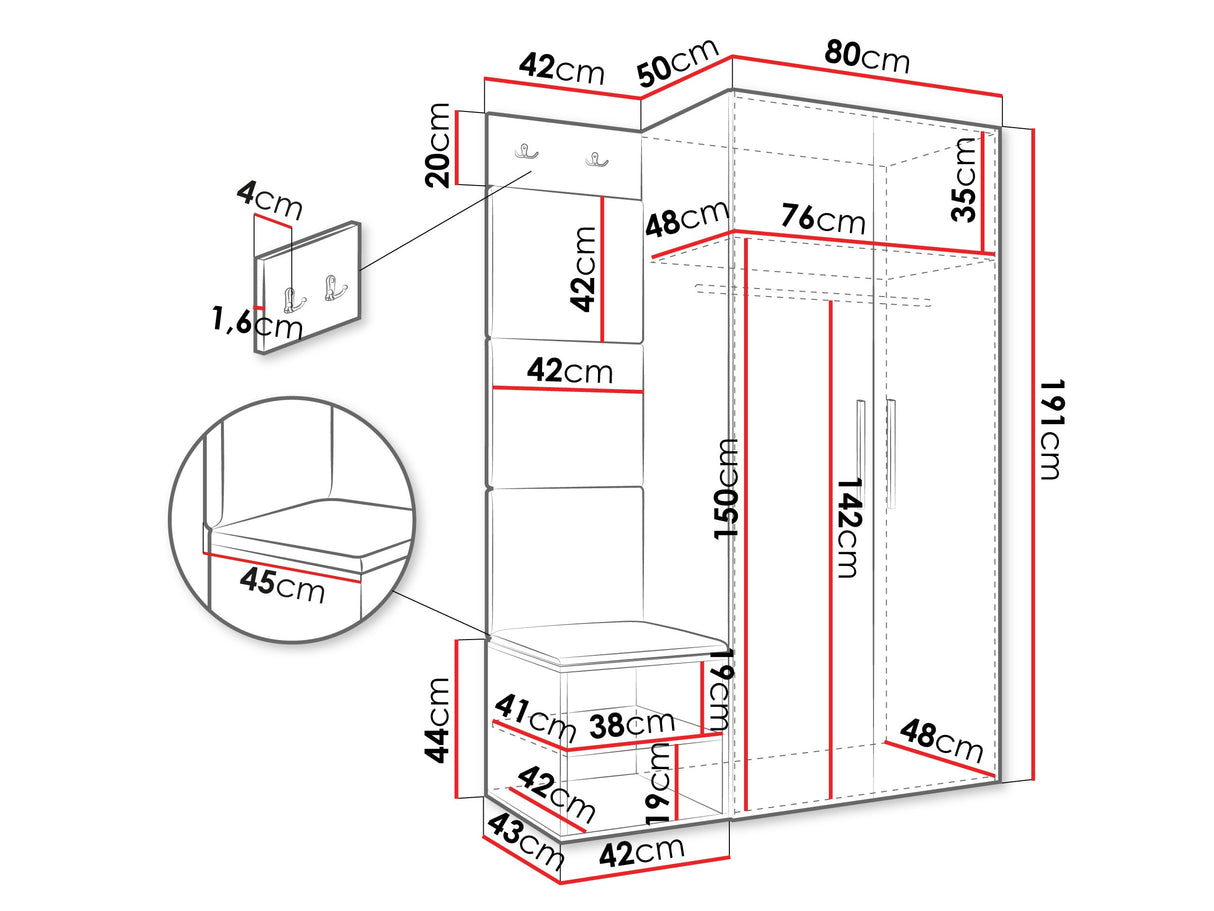Prieškambario komplektas 597245