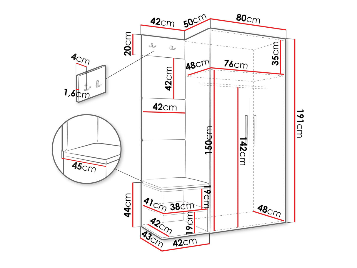 Prieškambario komplektas 597245
