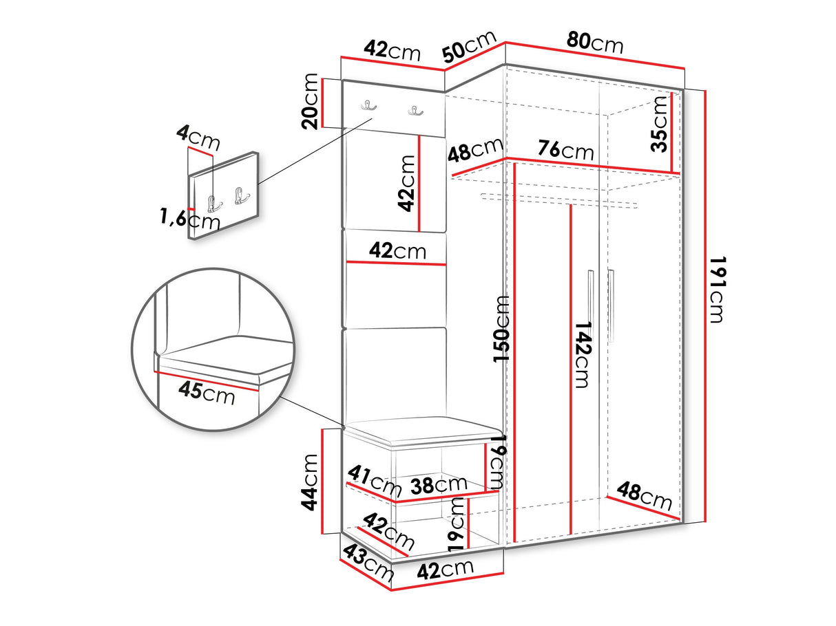 Prieškambario komplektas 597245