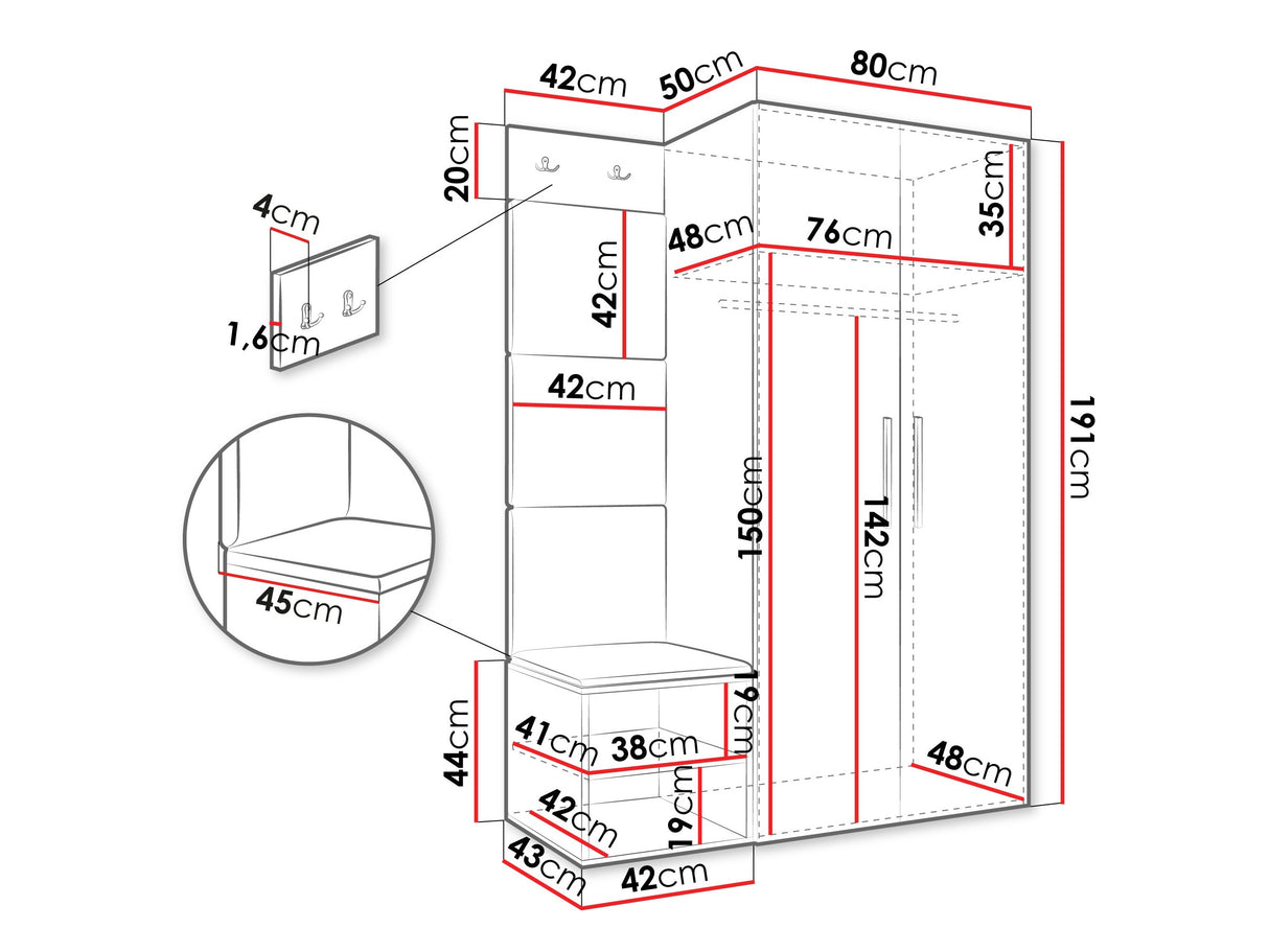 Prieškambario komplektas 597245