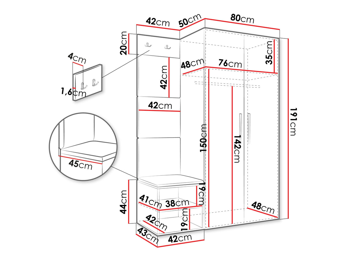 Prieškambario komplektas 597245