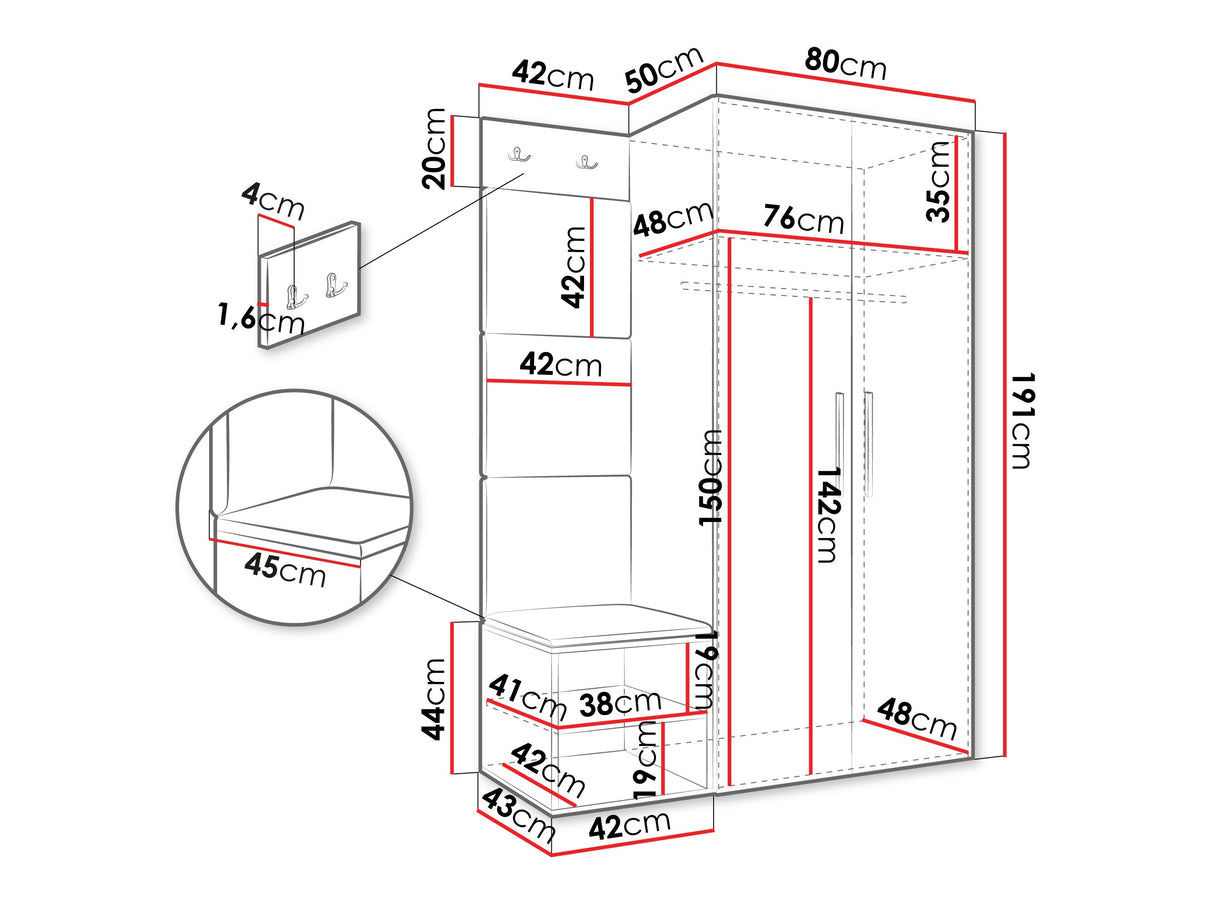 Prieškambario komplektas 597245