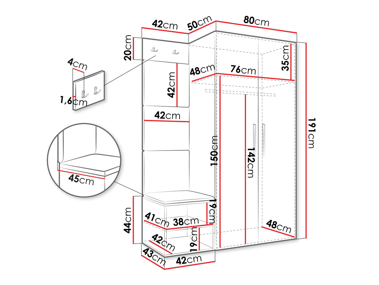 Prieškambario komplektas 597245