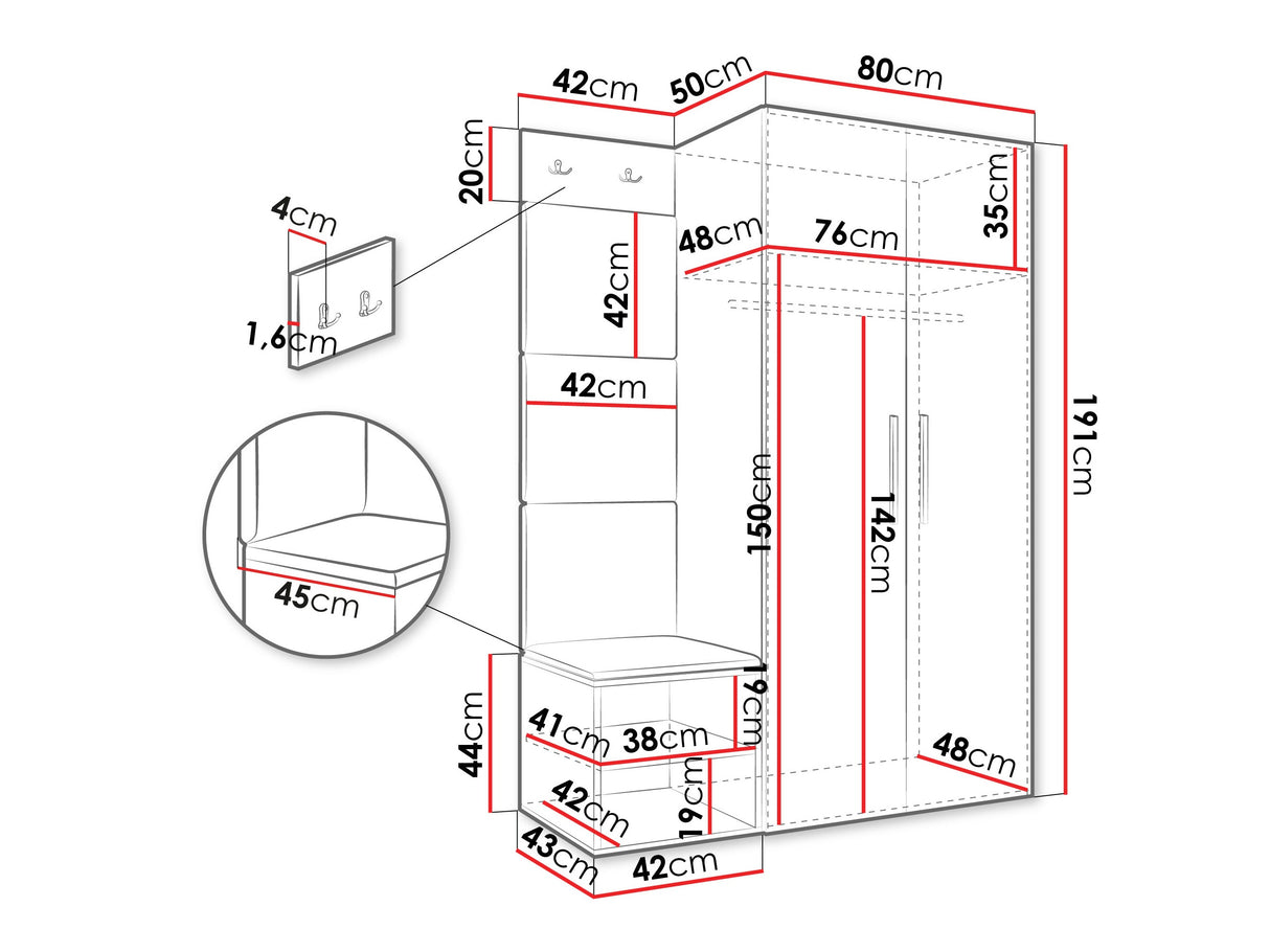 Prieškambario komplektas 597245