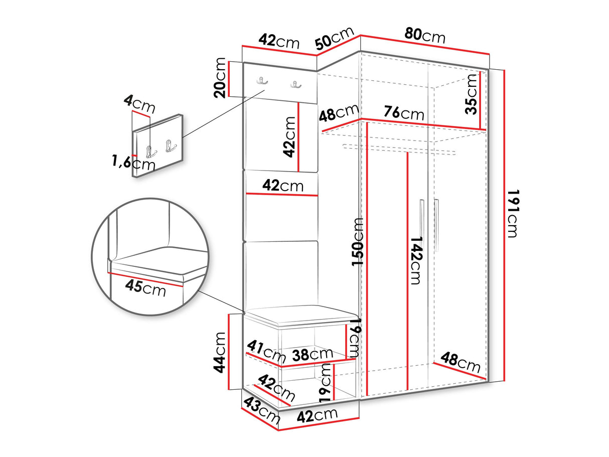 Prieškambario komplektas 597245