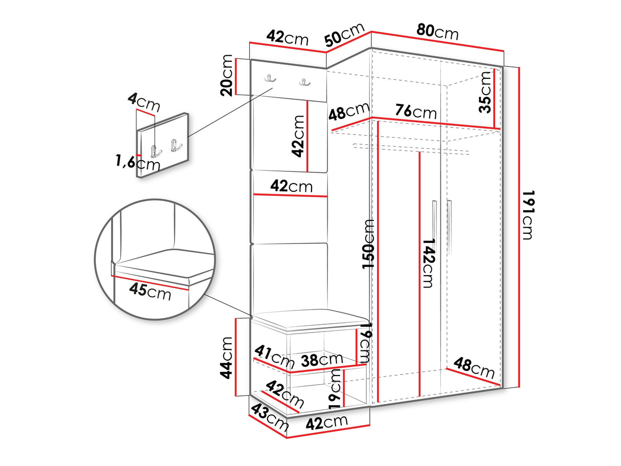 Prieškambario komplektas 597245