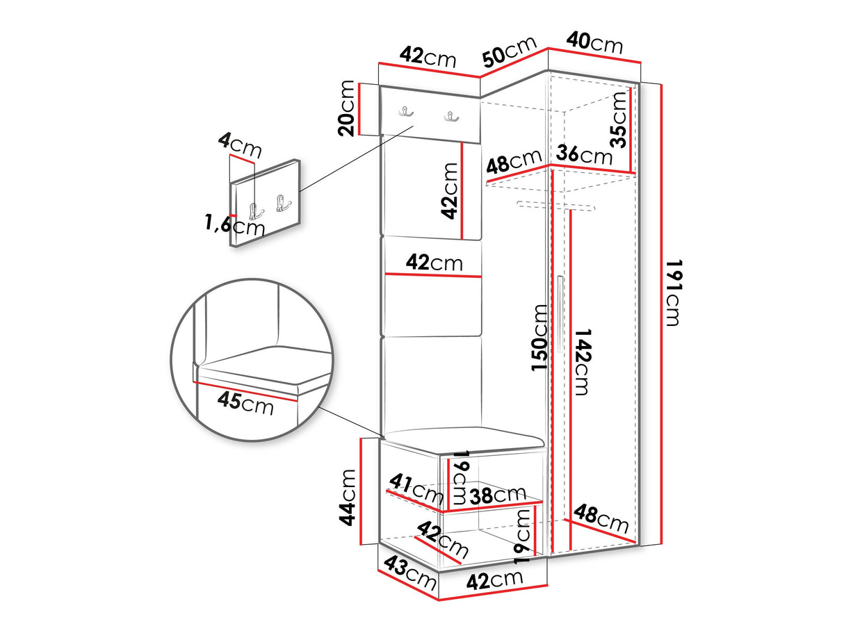 Prieškambario komplektas 597288