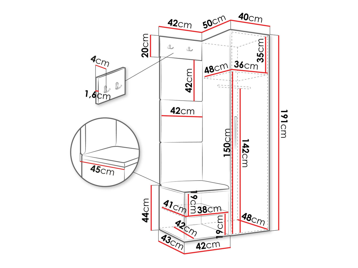 Prieškambario komplektas 597288