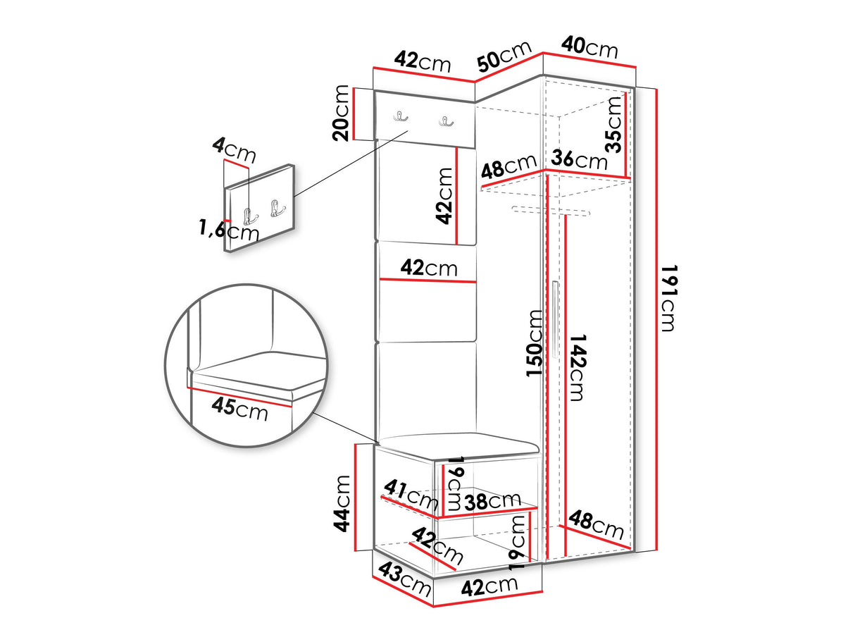 Prieškambario komplektas 597288