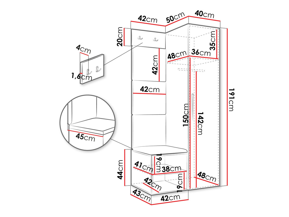 Prieškambario komplektas 597288