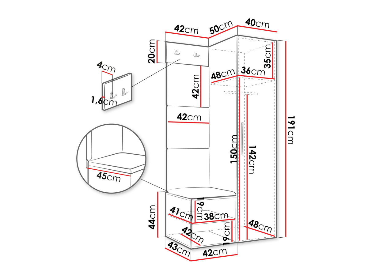 Prieškambario komplektas 597288