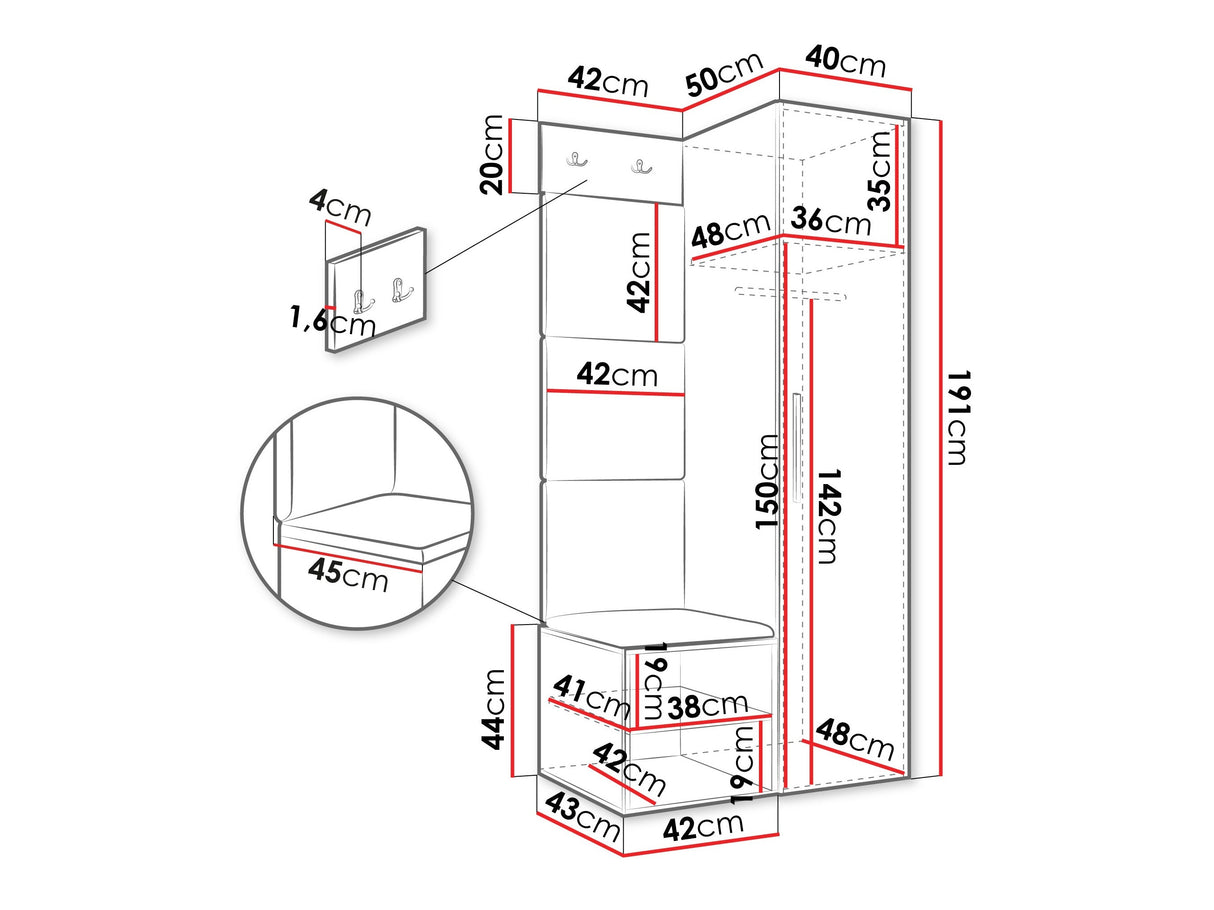Prieškambario komplektas 597288