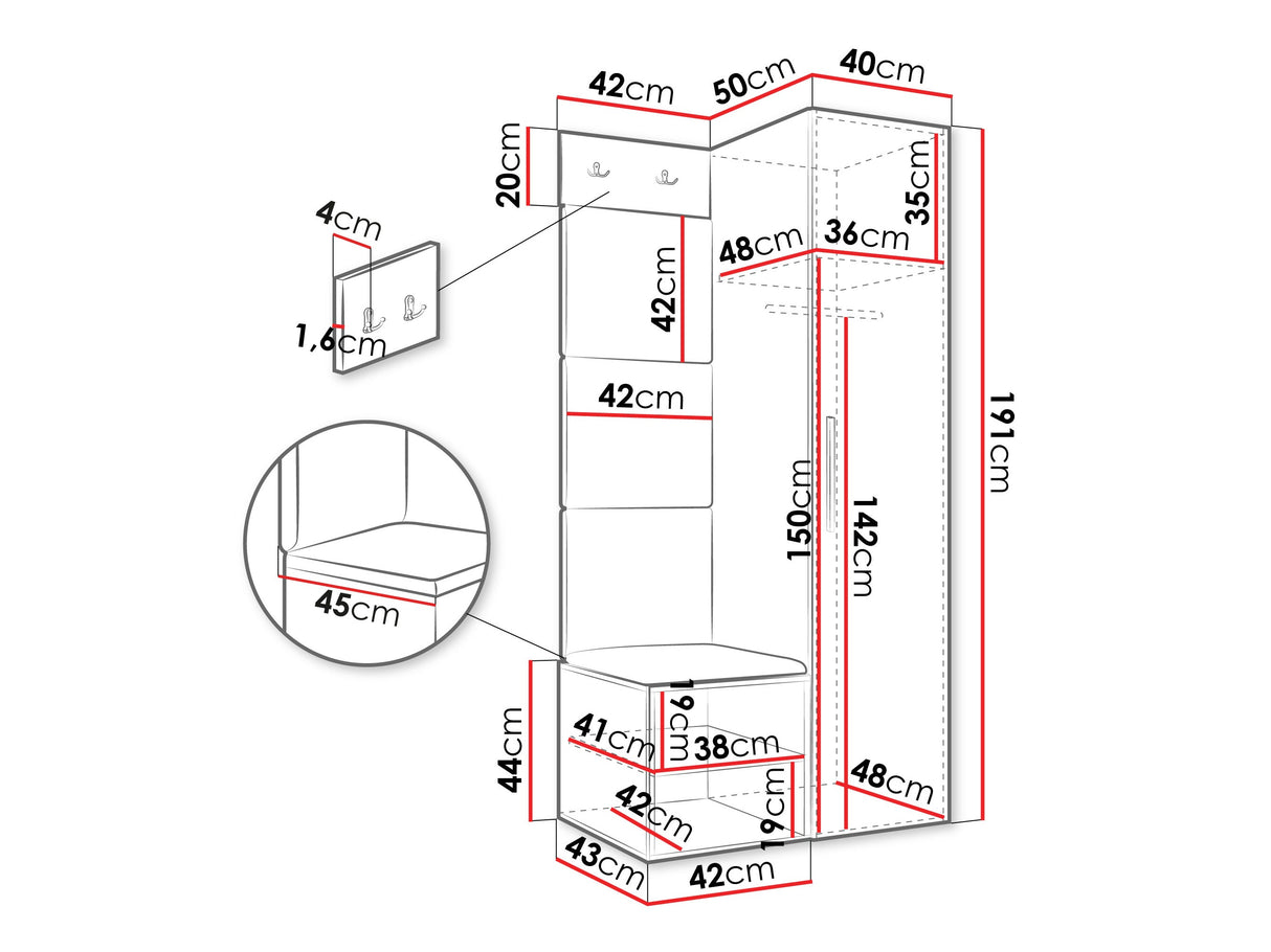 Prieškambario komplektas 597288