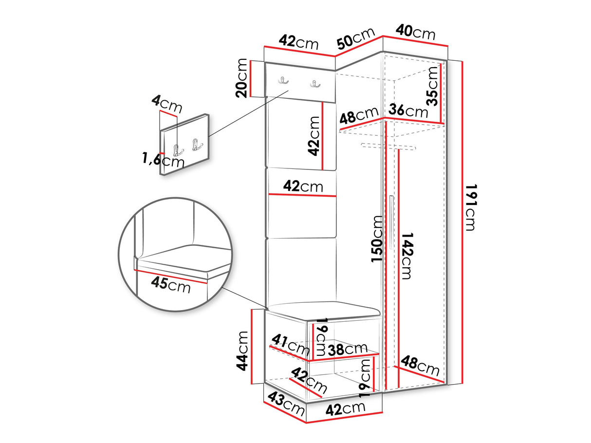 Prieškambario komplektas 597288