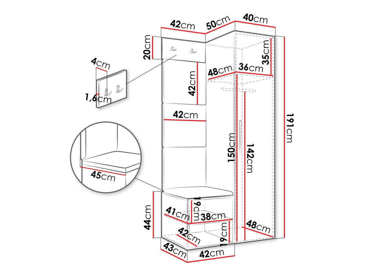Prieškambario komplektas 597288
