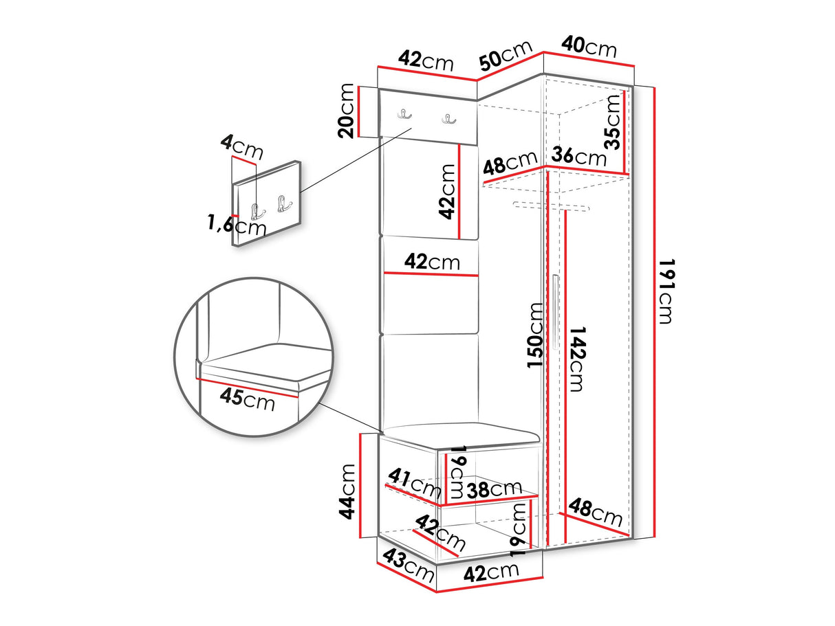 Prieškambario komplektas 597288
