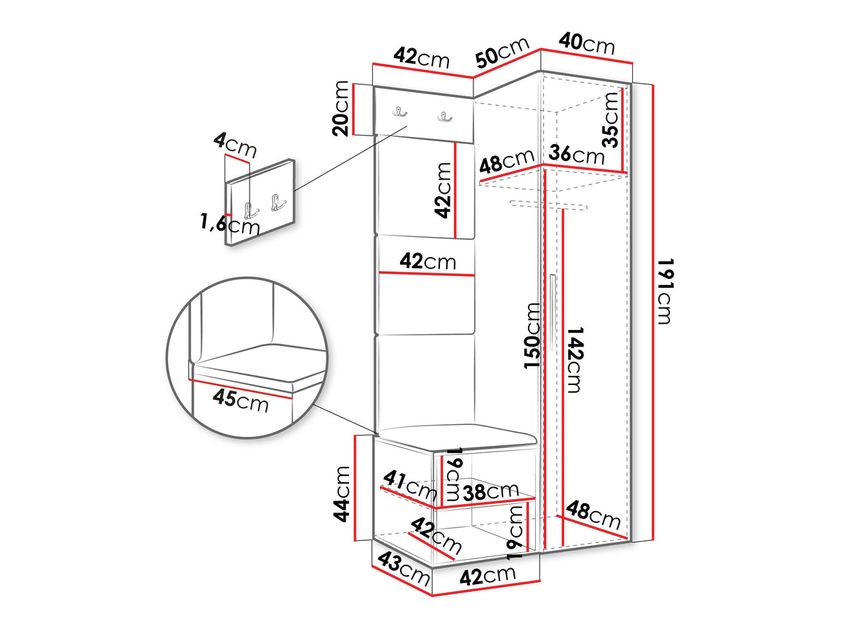 Prieškambario komplektas 597288