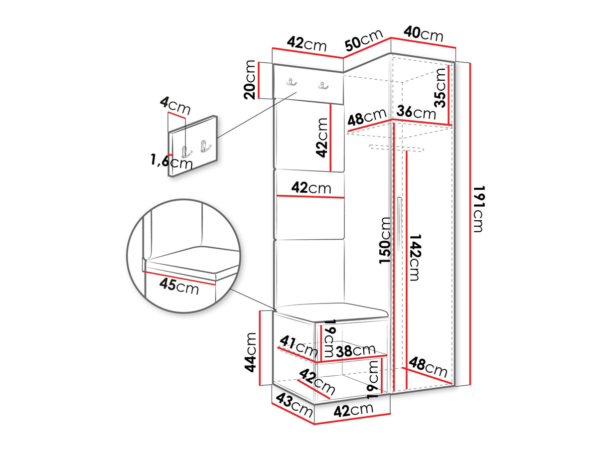 Prieškambario komplektas 597288