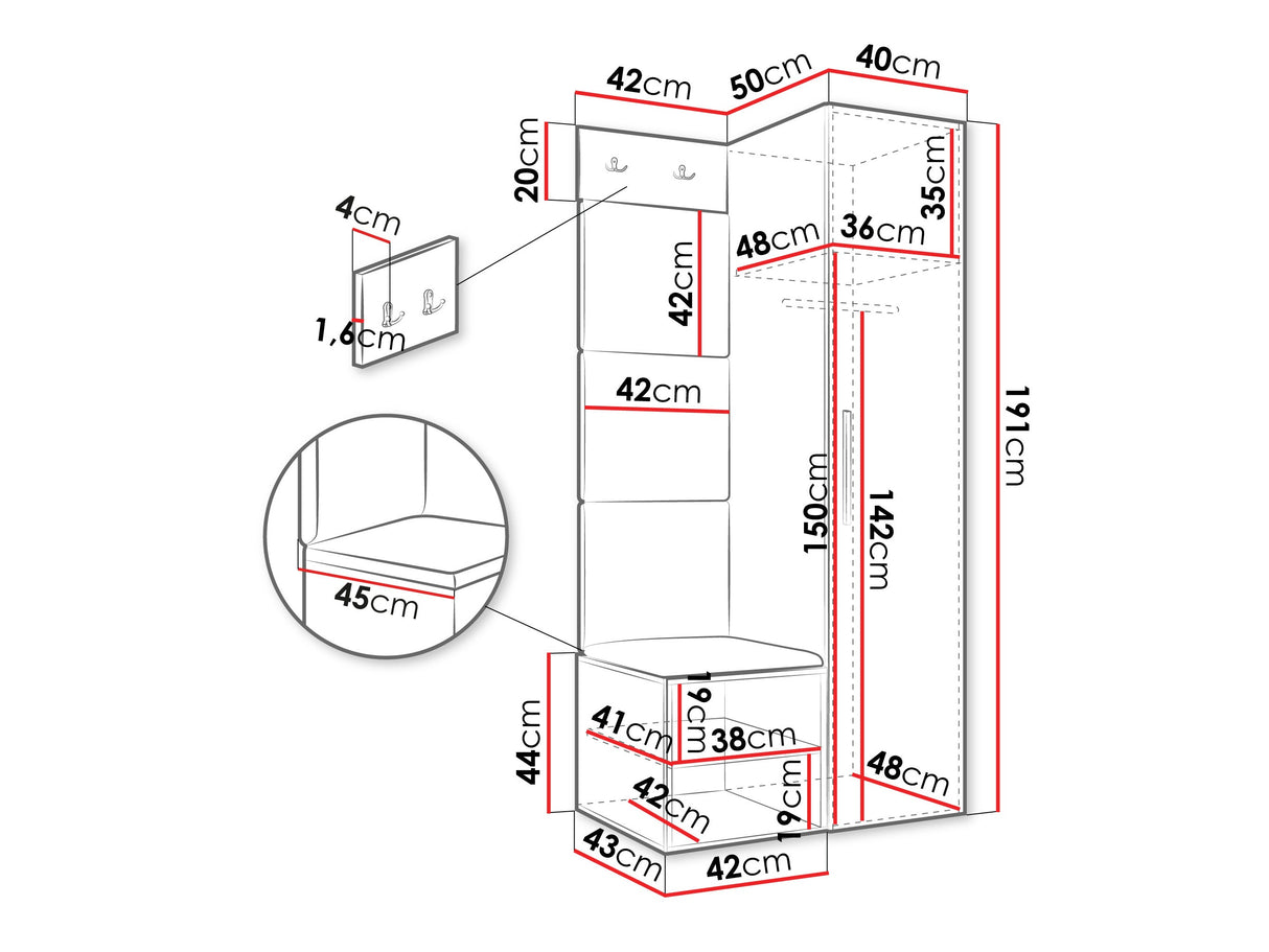 Prieškambario komplektas 597288