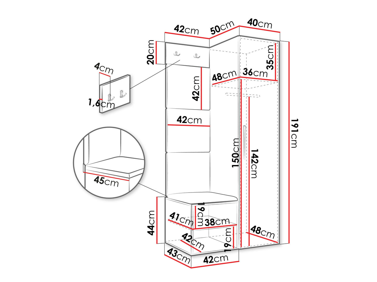 Prieškambario komplektas 597288
