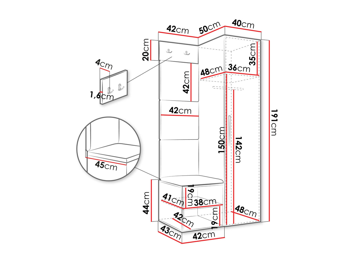 Prieškambario komplektas 597288