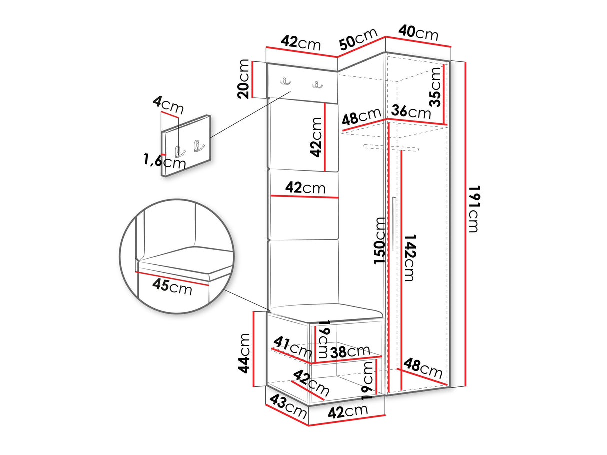 Prieškambario komplektas 597288
