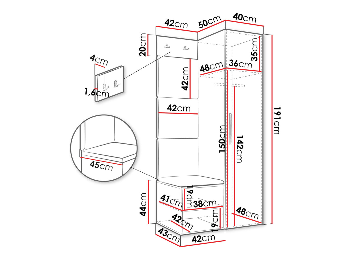 Prieškambario komplektas 597288