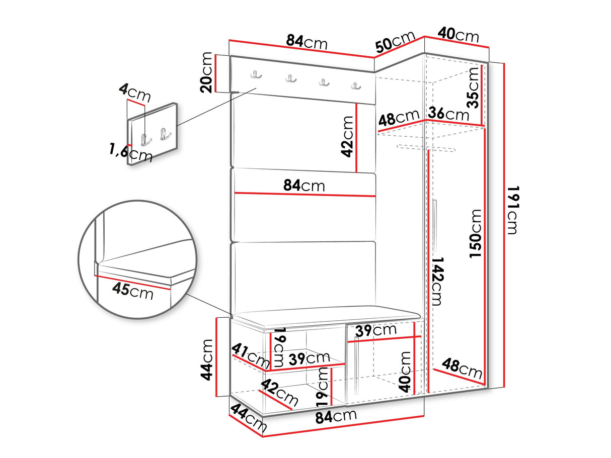 Prieškambario komplektas 597333